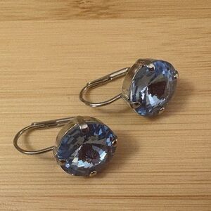 Sabika Silver and Blue Gem Earrings